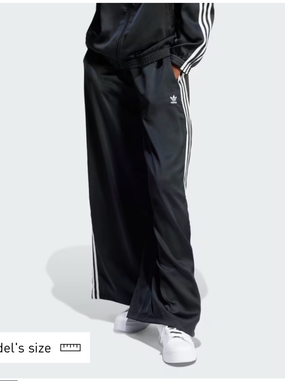 adidas Black Track Pants with White Three-Stripes
